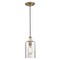Westinghouse Pendant 60W Mini Carmen, Antique Brass Clear, Textured Glass 6371400 - alternate 1